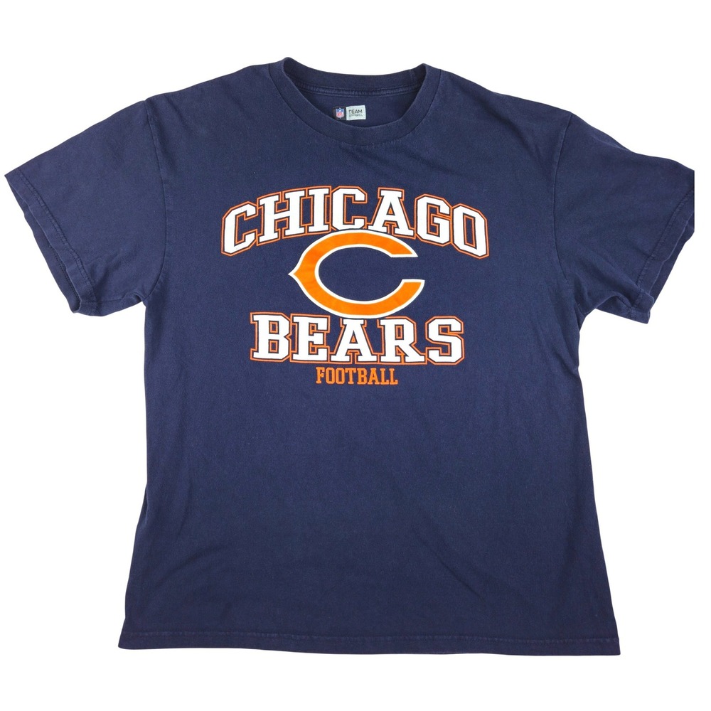 NFL Chicago Bears Football Team Apparel Navy Blue T Shirt Size Large